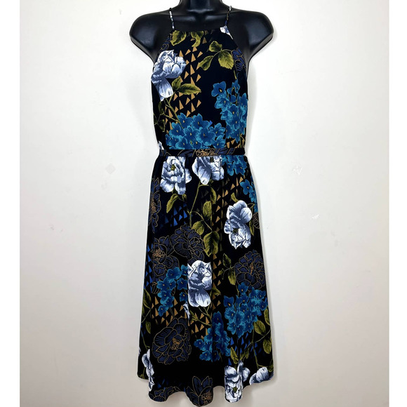 Everly Dresses & Skirts - EVERLY FLORAL HALTER DRESS MIDI SIZE M NWOT